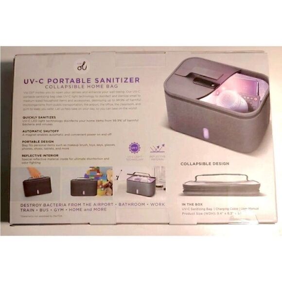 Vie Oli UVC LED light Portable Sanitizing Bag Kills 99.9% Bacteria sanitizer - Picture 11 of 12